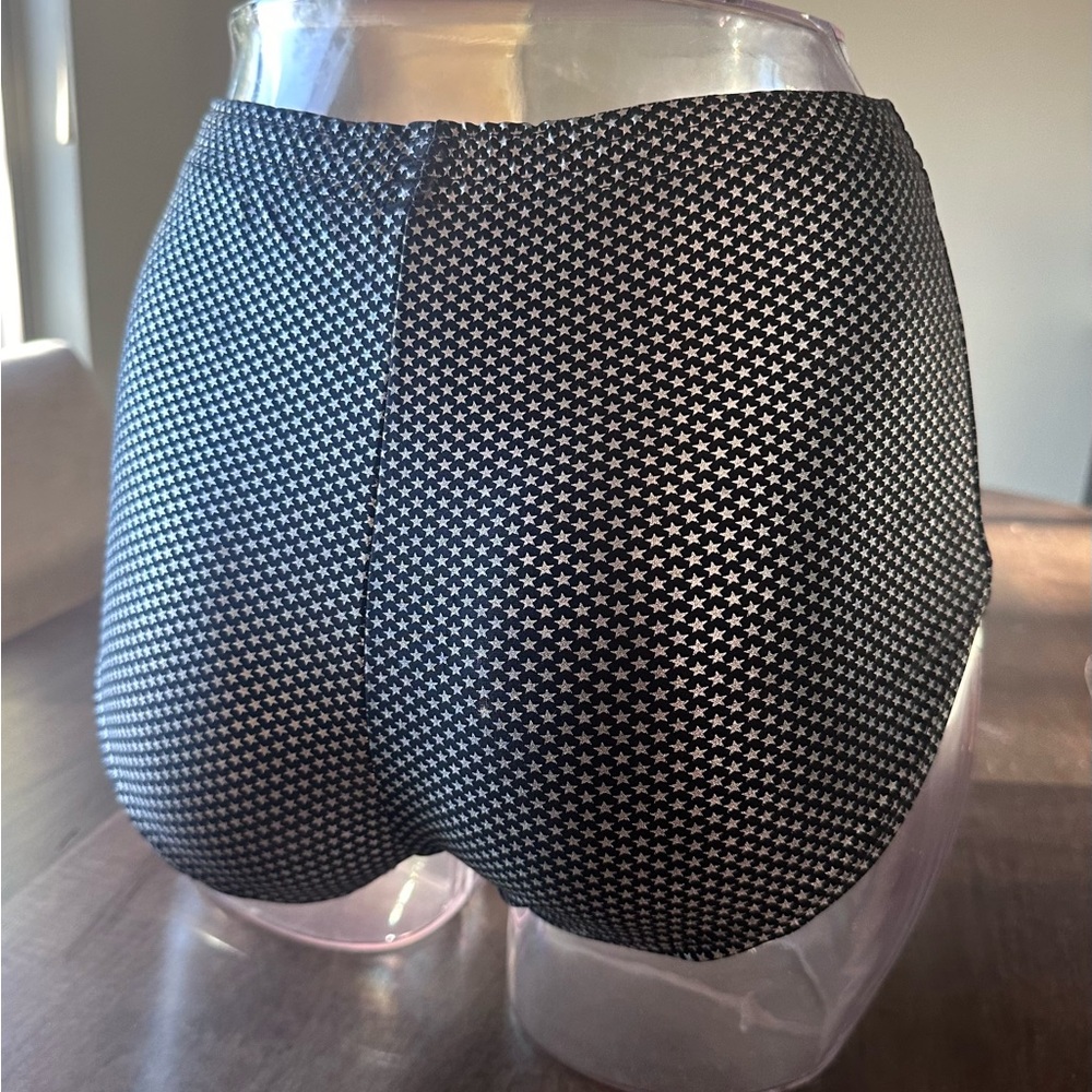American Apparel Black and Silver Booty Shorts - NEW - Never Worn - S Small